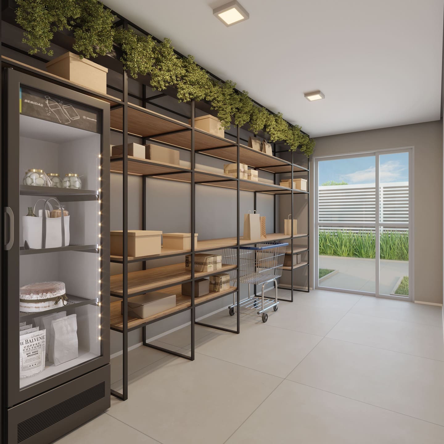 Perspectiva do Espaço Delivery dos Apartamentos Plano Vila Leopoldina